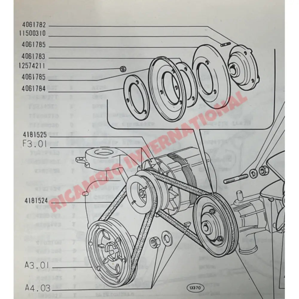Water Pump Pulley Kit - Fiat 600 850 - Heating & Cooling