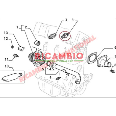 Water Temperature Sender - Classic Fiat Panda Uno - Ignition & Electronic Parts