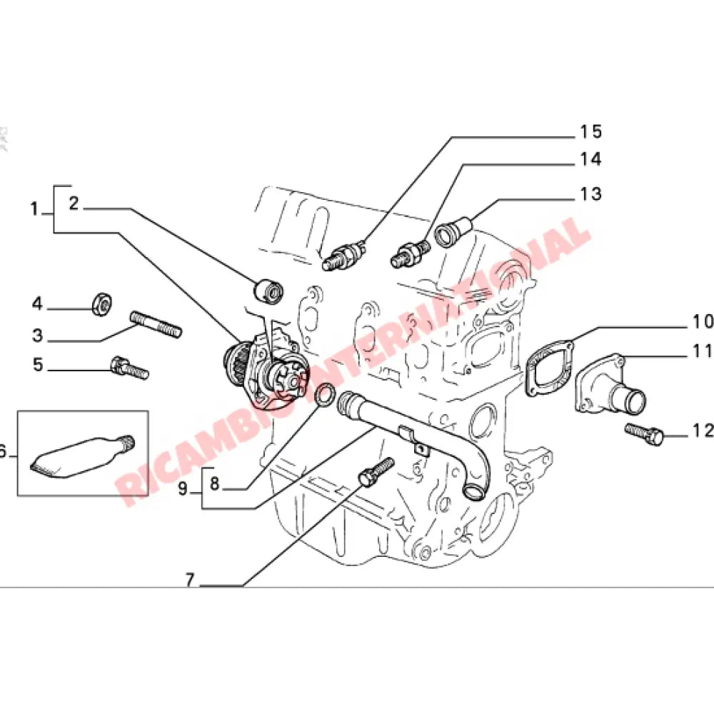 Water Temperature Sensor - Fiat 124,127,128,Coupe,Classic Fiat Panda,Punto MK1,Seicento,Uno Lancia Y10 - Lancia Y10