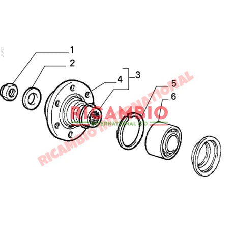 Wheel Bearing Locking Clip - Fiat Uno Turbo Lancia Delta Integrale - Steering - Shaft and Suspension Parts