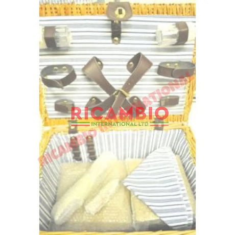 Wicker Picnic Hamper & Chrome Luggage Rack Kit - Classic Fiat 500 - Classic Fiat 500 Parts & Spares