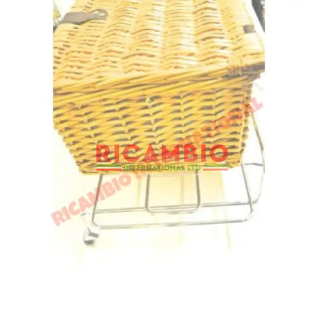 Wicker Picnic Hamper & Chrome Luggage Rack Kit - Classic Fiat 500 - Classic Fiat 500 Parts & Spares
