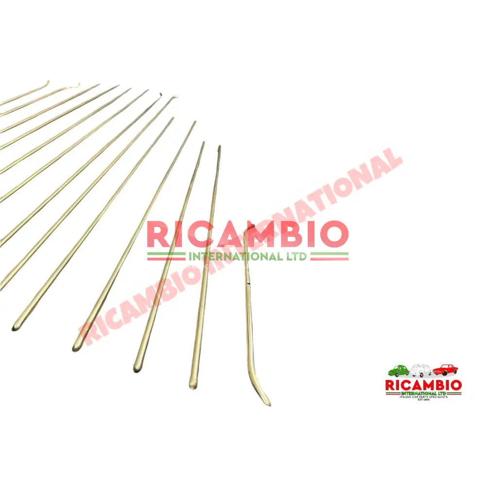 12 Piece Chrome Trim Moulding Kit - Autobianchi Bianchina Convertible - Exterior Trim