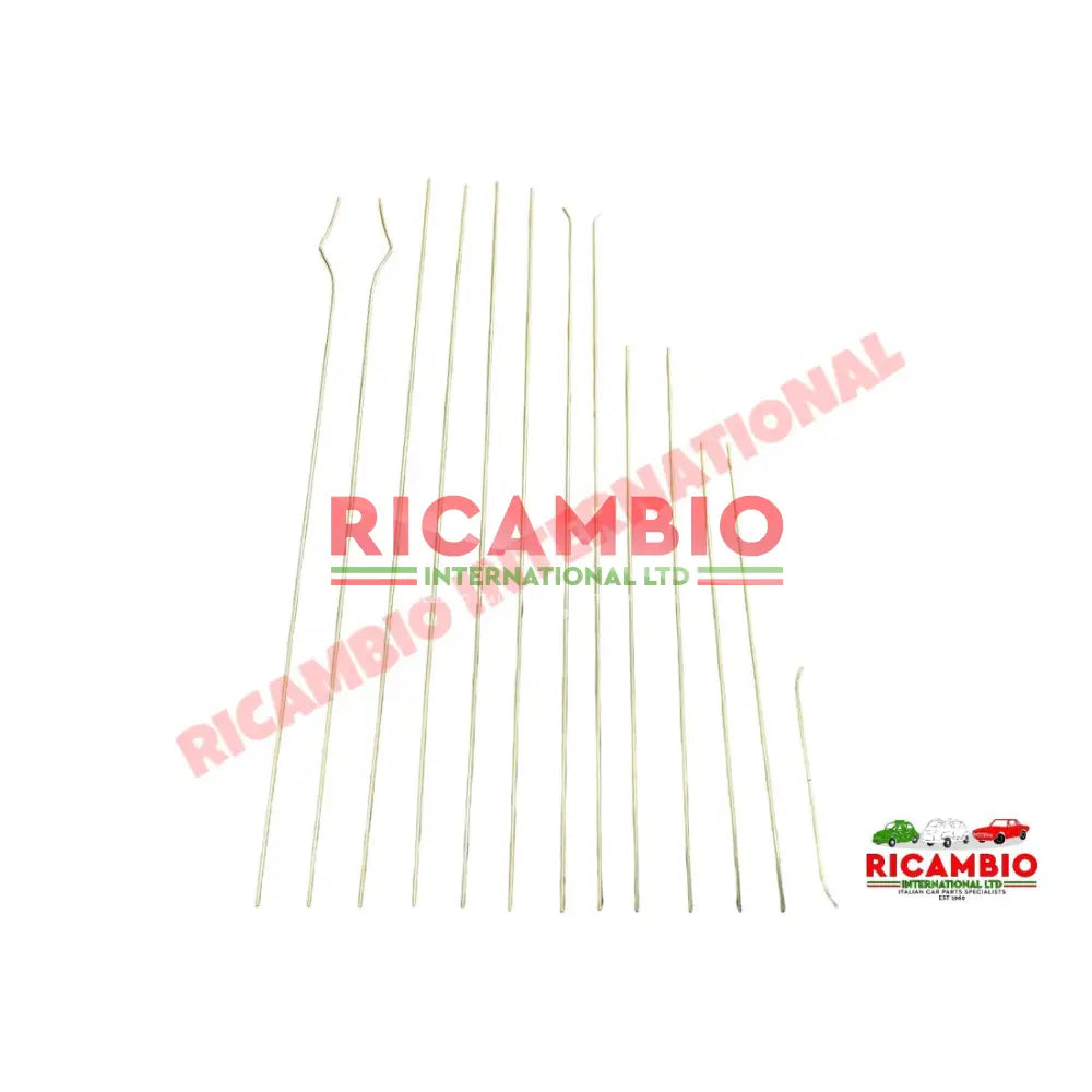 12 Piece Chrome Trim Moulding Kit - Autobianchi Bianchina Convertible - Exterior Trim