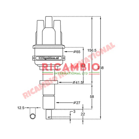 123 Electronic Bluetooth Distributor - Lancia Fulvia - Lancia Fulvia Ignition & Electrical Items