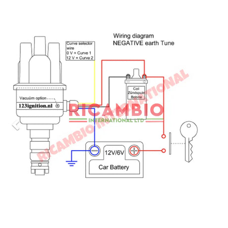 123 Electronic Distributor SIDE ENTRY (with Vacuum Advance) - Lancia Fulvia - Lancia Fulvia