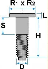 Bumper Bolt M8 - Classic Fiat Panda Uno,Strada,Regata,Tipo Lancia Thema,Y10