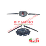 3 Piece Plastic Chrome Front Badge Grille & Clips - Classic Fiat 500 - Exterior Parts and Trim