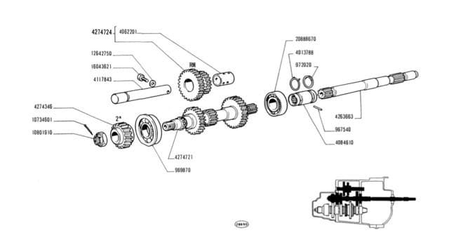 Main Gearbox Input Shaft - Classic Fiat 500 126