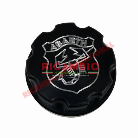 Abarth Alloy Fuel Petrol Cap - Classic Fiat 500 - Black Anodized Abarth - Abarth