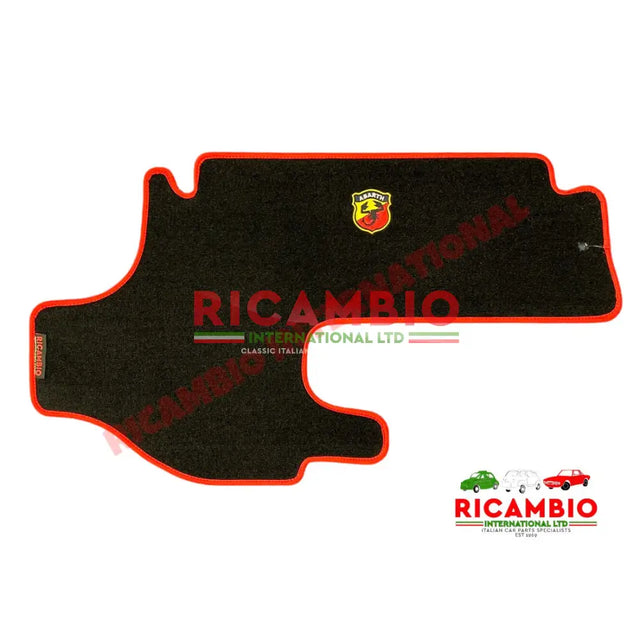 Abarth Black Carpet Luggage Compartment/Boot Mat - Classic Fiat 500 - Carpet