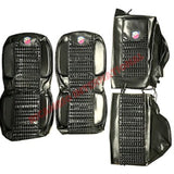 Abarth Black ’Pearlescent’ Sports Seat Cover Set - Classic Fiat 500 - Seat Covers - Padding and Seat Spring