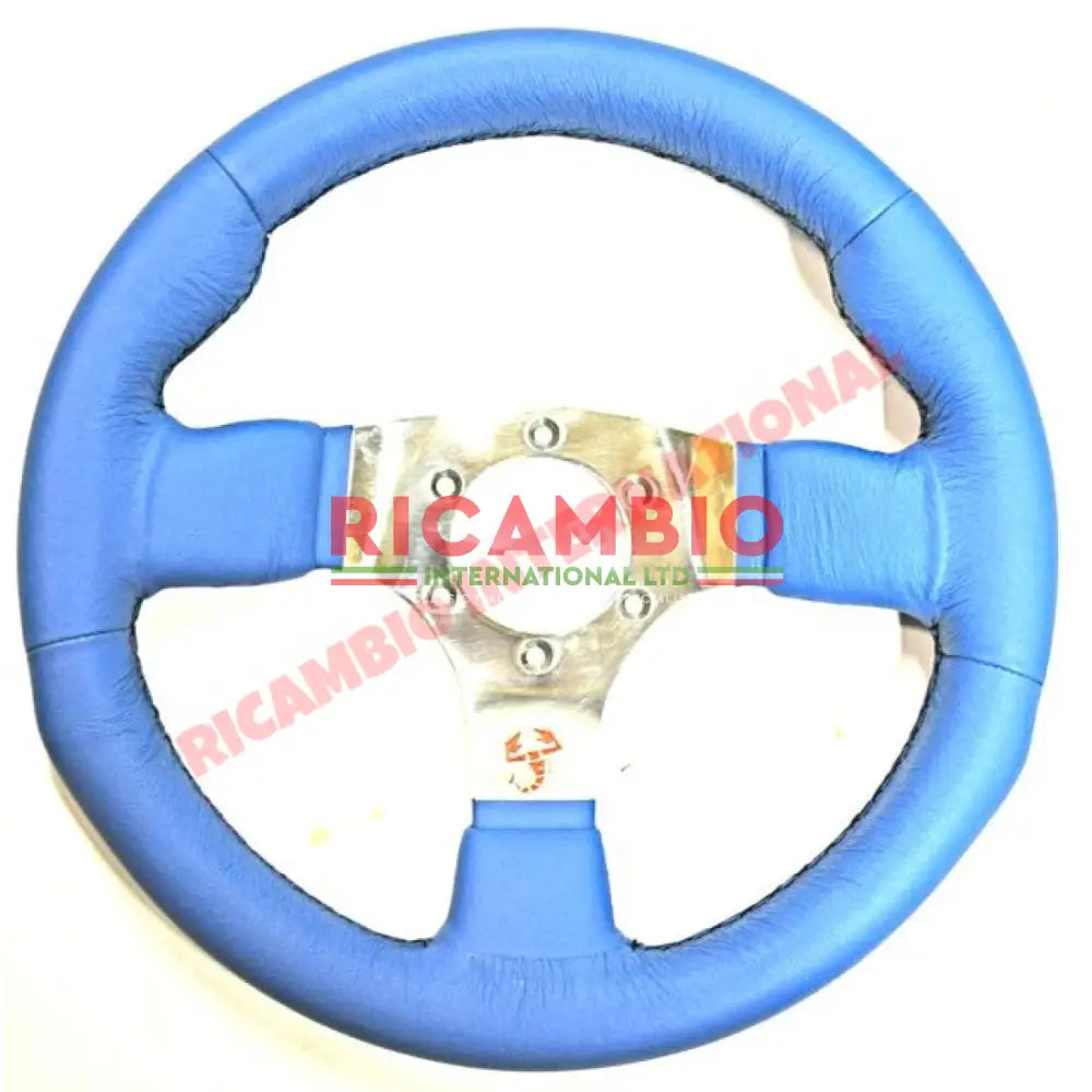 Abarth Blue Sports Steering Wheel - Classic Fiat 500 126 600 850 plus many more - Steering