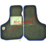 Abarth Carpet Mats Set (Blue Trim/LHD) - Classic Fiat 500 - Carpet