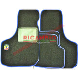 Abarth Carpet Mats Set (Blue Trim/LHD) - Classic Fiat 500 - Carpet
