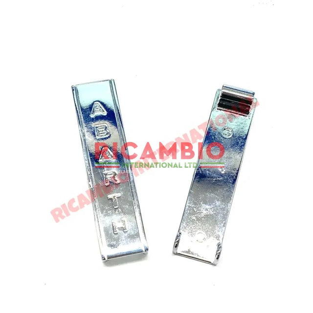 Abarth Chrome Engine Lid Opening Brackets - Classic Fiat 500 - Abarth