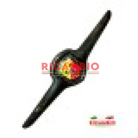 Abarth Front Badge BLACK FINISH - Classic Fiat 500 - Polished open grille - Abarth