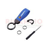 Abarth Keyring Suede & Metal - Blue