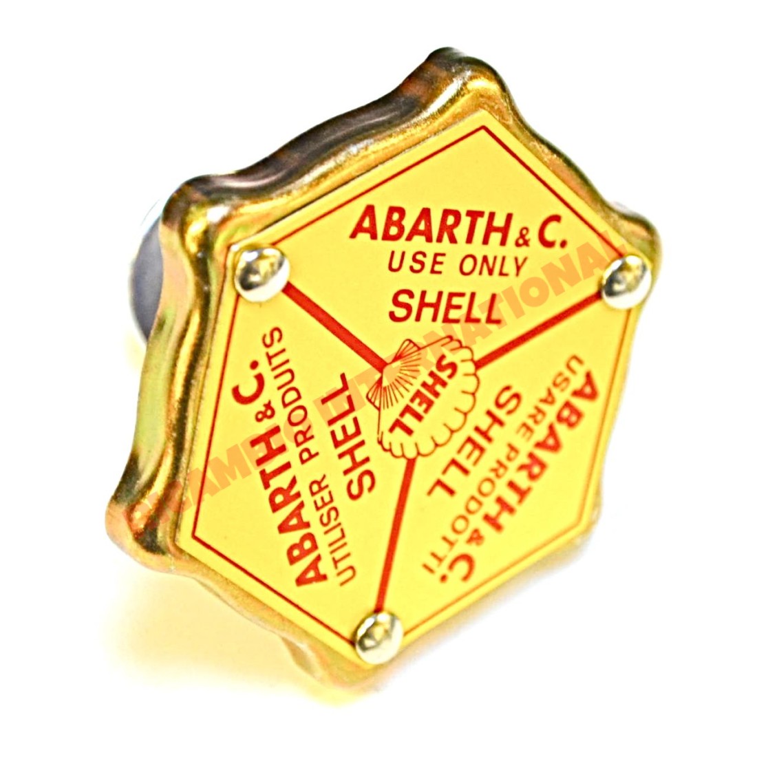 Abarth Oil Filler Cap (Yellow) - Classic Fiat 500 126 - Modifications