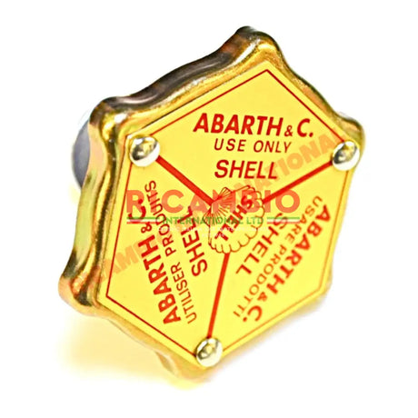 Abarth Oil Filler Cap (Yellow) - Classic Fiat 500 126 - Modifications