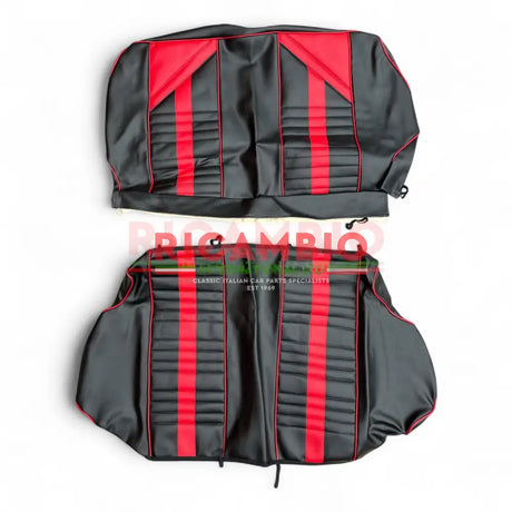 Abarth Red/Black Sports Seat Cover Set - Classic Fiat 500 - Seat Covers - Padding and Seat Spring