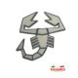 Abarth Scorpion Metal Badge - White 70mm - Modifications