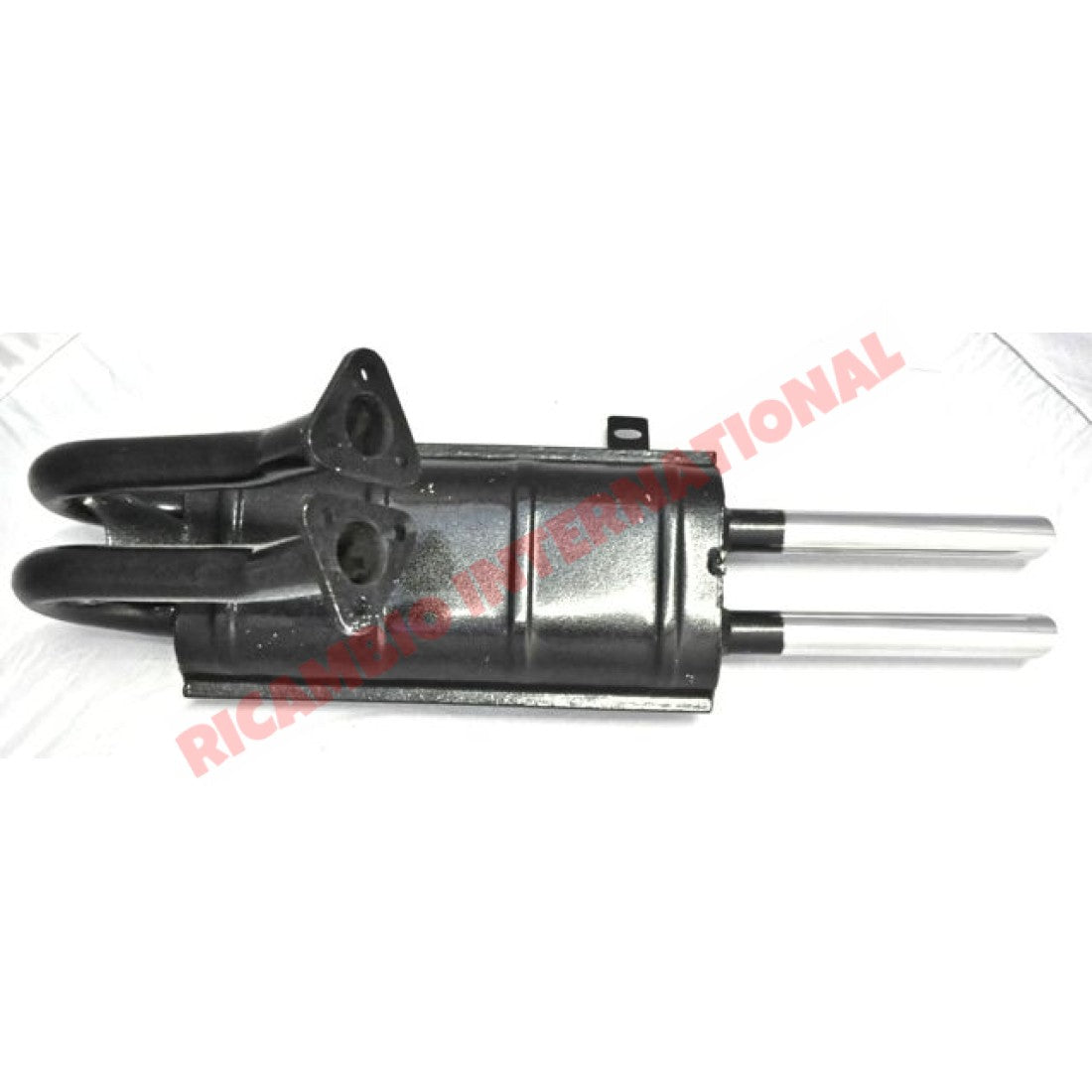 Abarth Sports Exhaust & Manifold (Small Twin Chrome Pipes) - Fiat 600 - Exhaust