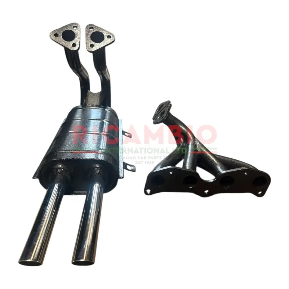 Abarth Sports Exhaust & Manifold (Small Twin Chrome Pipes) - Fiat 600 - Exhaust