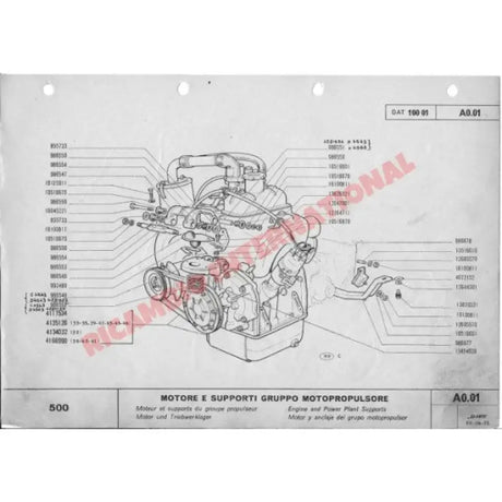 Pair of Engine Mount Support Studs (2) - Classic Fiat 500 - Classic Fiat 500 Parts & Spares