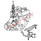 Abarth Uprated Engine Mounting Spring - Classic Fiat 500R,126 - Cables - Clips & Springs