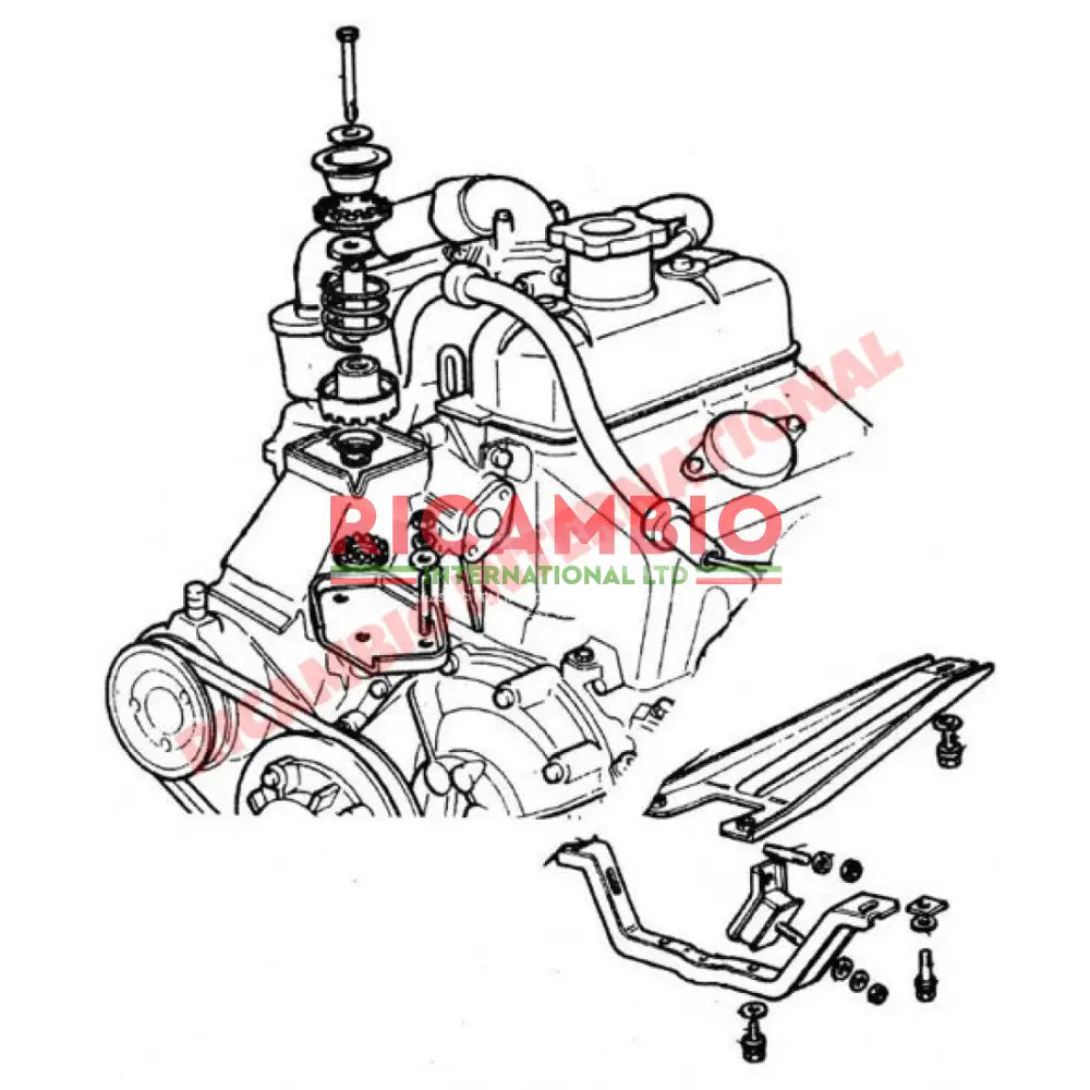 Abarth Uprated Engine Mounting Spring - Classic Fiat 500R,126 - Cables - Clips & Springs