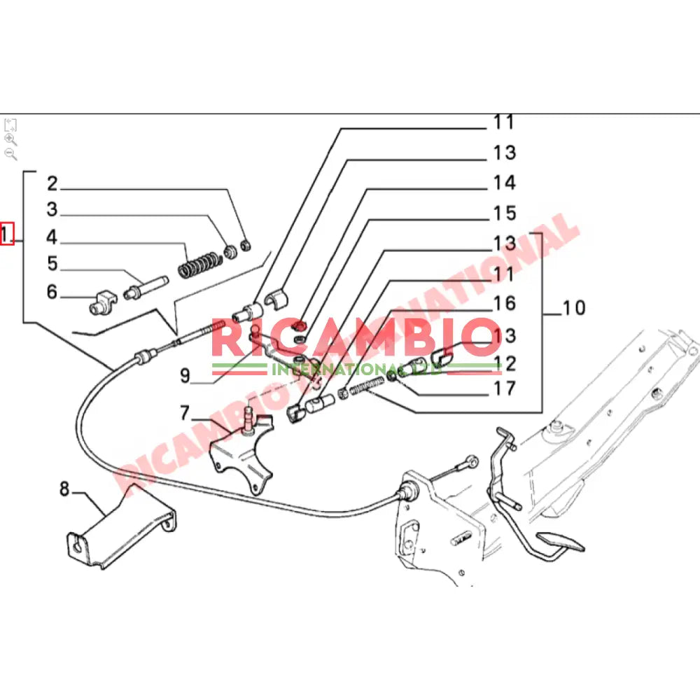 Accelerator Cable (LHD) - Lancia Delta - Cables
