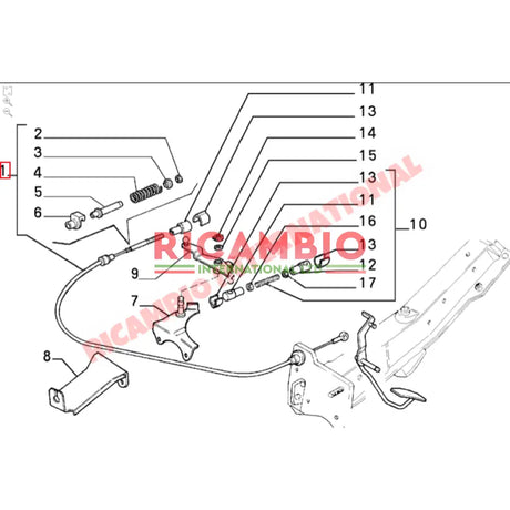 Accelerator Cable (LHD) - Lancia Delta - Cables