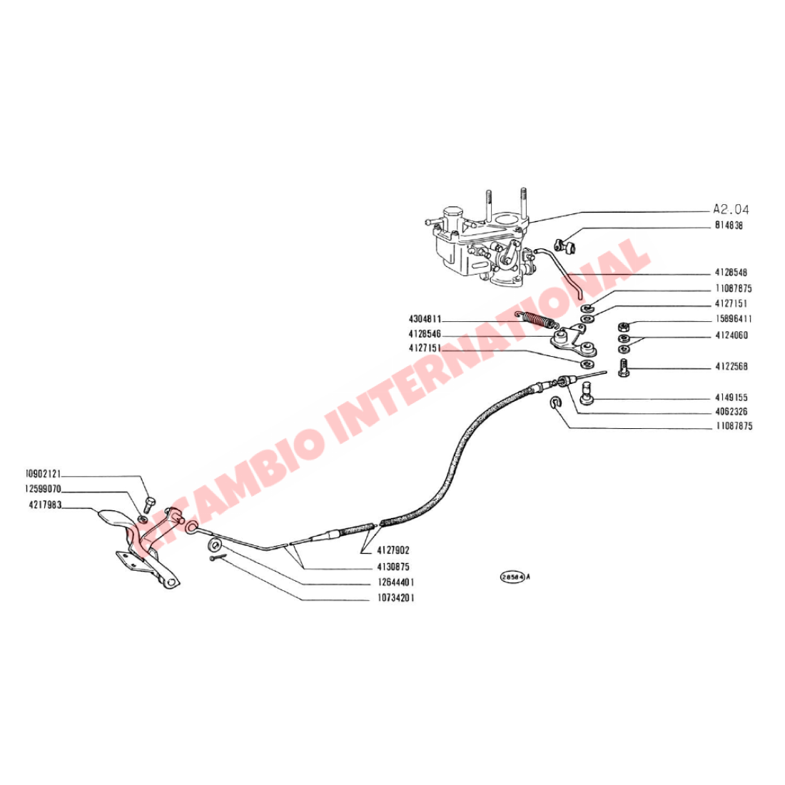 Accelerator Linkage Metal Clip - Classic Fiat 500 126 - Cables - Clips & Springs