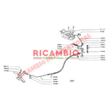 Accelerator Linkage Metal Clip to Fan Housing - Classic Fiat 500 126 - Cables - Clips & Springs
