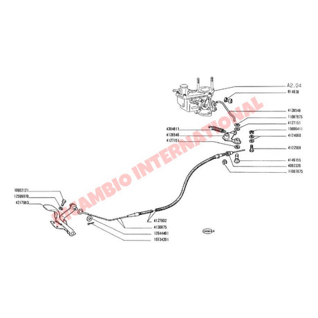 Accelerator Pedal & Bolts - Classic Fiat 500,126 Autobianchi Bianchina - Fuel System