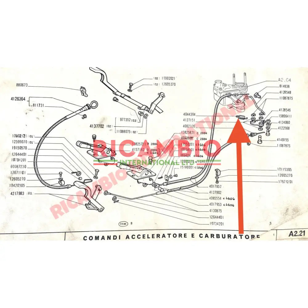 Accelerator Pedal Spring - Classic Fiat 500 - Classic Fiat 500 Parts & Spares