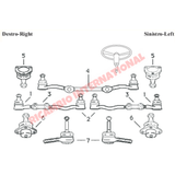 Adjustable Steering Joint Assembly - Fiat 1300 1500 all late models - Steering