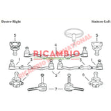 Adjustable Steering Joint Assembly - Fiat 1300 1500 all late models - Steering
