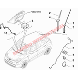Aerial Antenna Mast (FLAT TYPE) - New Fiat 500 - Accessories