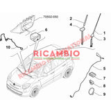 Aerial Antenna Mast - New Fiat 500 - Accessories
