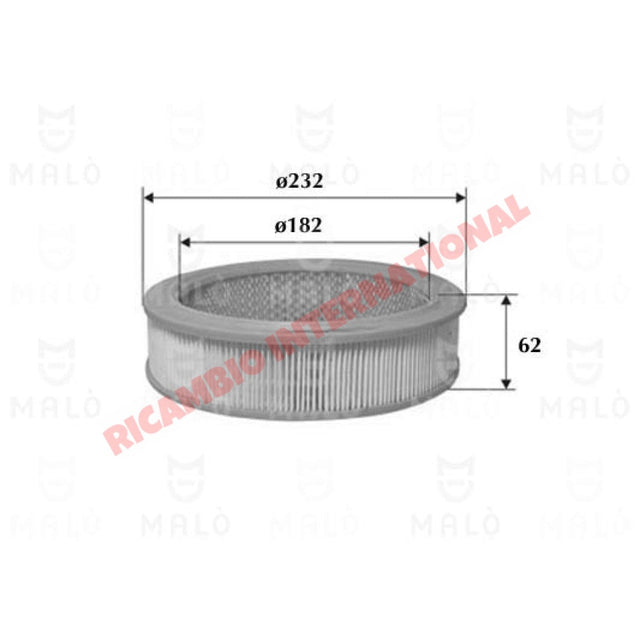 Air Filter - Fiat 125,131,132,Argenta,Strada,Ritmo