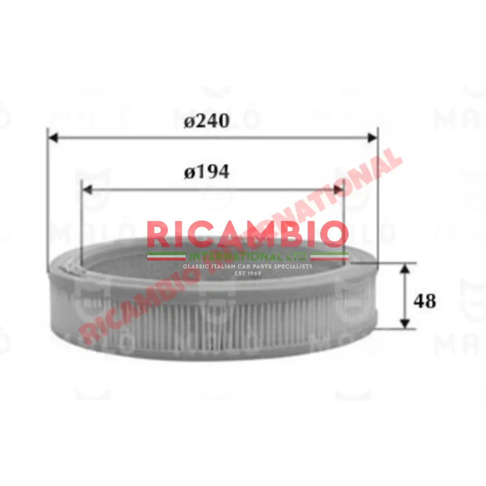 Air Filter - Fiat Strada/Ritmo,Regata,131,X19,Uno - Service Items