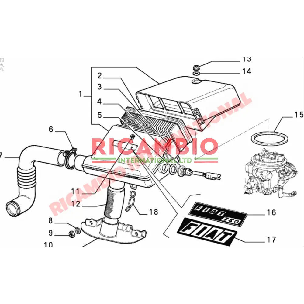 Air Intake Hose - Classic Fiat Panda - Engine Parts