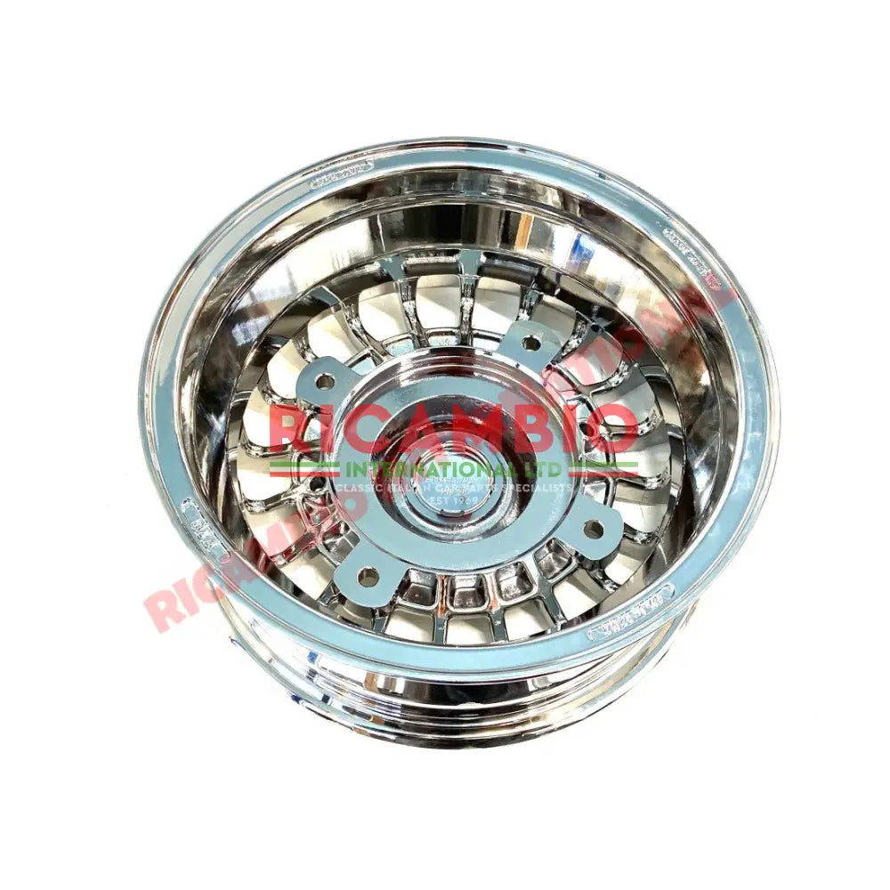 Alloy Wheel Kit (Polished Chrome) - Classic Fiat 500 126 - Wheels - Tyres and Tubes