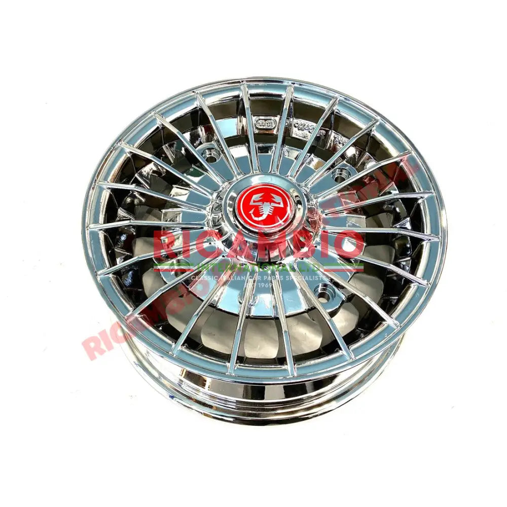 Alloy Wheel Kit (Polished Chrome) - Classic Fiat 500 126 - Wheels - Tyres and Tubes
