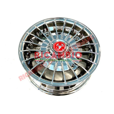 Alloy Wheel Kit (Polished Chrome) - Classic Fiat 500 126 - Wheels - Tyres and Tubes
