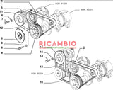 Alternator Belt (WITH AIR CON) - Fiat Coupe 16V Tipo 16V