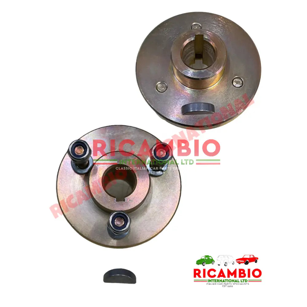 Alternator Generator Pulley Hub Nuts & Woodruff key - Classic Fiat 500,126 - Classic Fiat 500 Parts & Spares