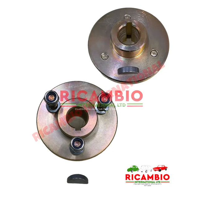 Alternator Generator Pulley Hub Nuts & Woodruff key - Classic Fiat 500,126 - Classic Fiat 500 Parts & Spares